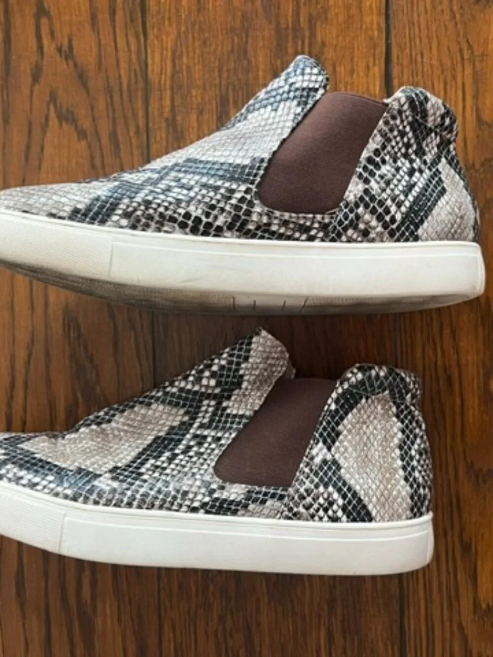 Women's Slip-On Sneakers, Harlan, Snake-Print, Size 10, Brown/Cream, Ex Cond!